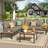 Lovene 5-Person Outdoor Sectional Seating Group with Removable Cushions -1781365948