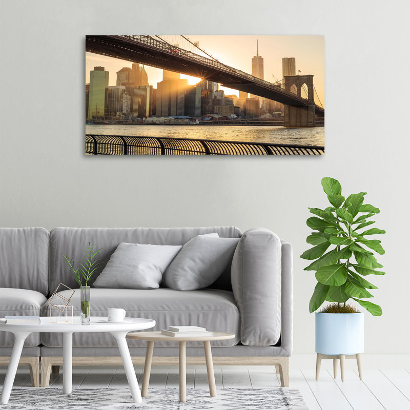 Brooklyn Bridge 1 Piece Wall Art on Canvas