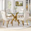Ensemble de salle à manger à piédestal rond 5 pièces avec chaise capitonnée en velours pour salle à manger et salon-1234961160-1248467047-1248467099