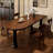 Walnut Rectangular Solid Wood Dining Table-1832295833