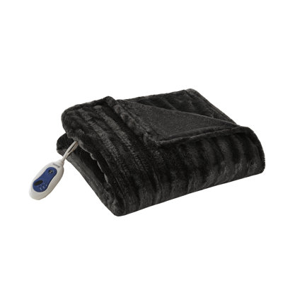 Heated Duke Faux Fur Throw