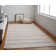 Tapis orange rouille / beige tissé à plat à la main à rayures Perci