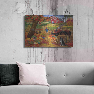 «Fall Bounty» par Bigelow, reproduction d'art sur bois sans cadre