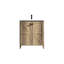 Armoire de plancher pliante gris antique de 30 pouces avec évier en céramique, conception pliable permettant d'économiser de l'espace, installation en une minute, charnières silencieuses de style américain à décor texturé 3D, facile à assembler