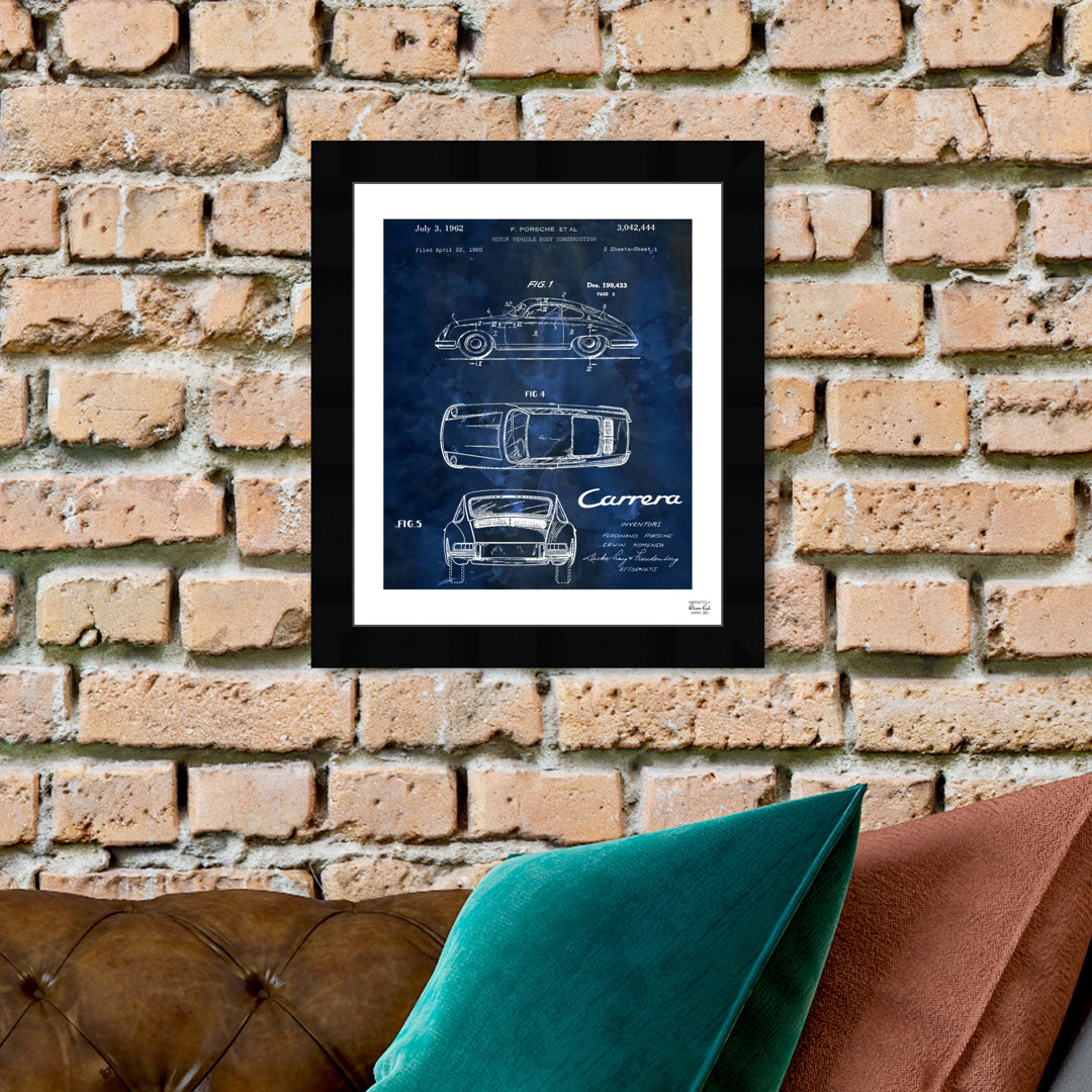 'Carrera Porsche 1962' Framed Graphic Art