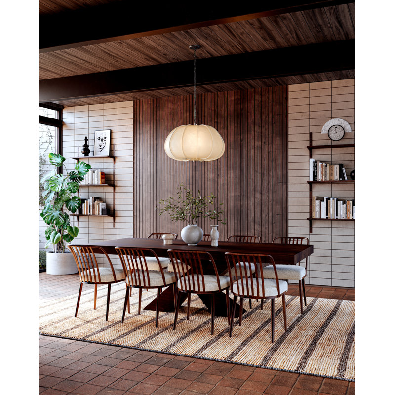 Luminaire suspendu 1 lumière Bayu, H 17 po x l 26 po x P 26 po