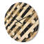 Horloge murale moderne en bois doré Golden Midoli Century-63892769