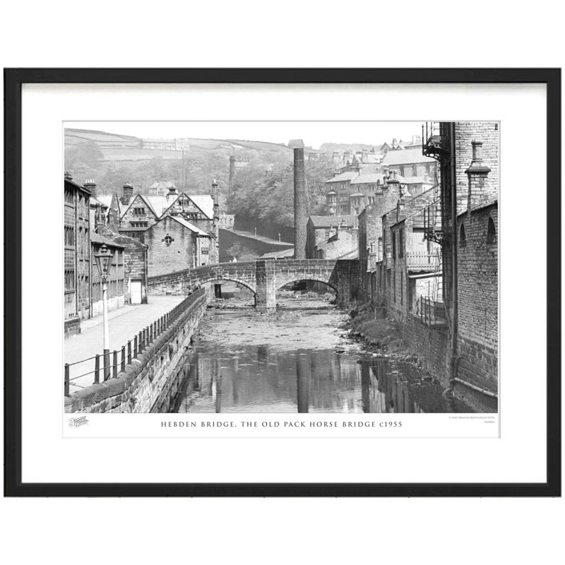 Hebden Bridge, the Old Pack Horse Bridge C1955 1 Piece Single Picture Frame Wall Art, 45cm H x 60cm W x 2.3cm D