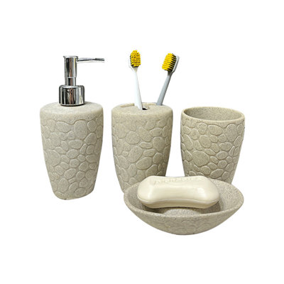 4 Pieces Bathroom Accessories Complete Set