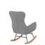 Chaise berçante en tissu GREY Teddy