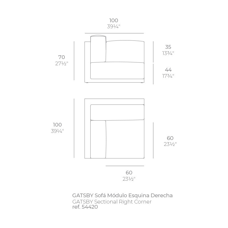 Gatsby -  Corner Sofa Section - Basic, Crema