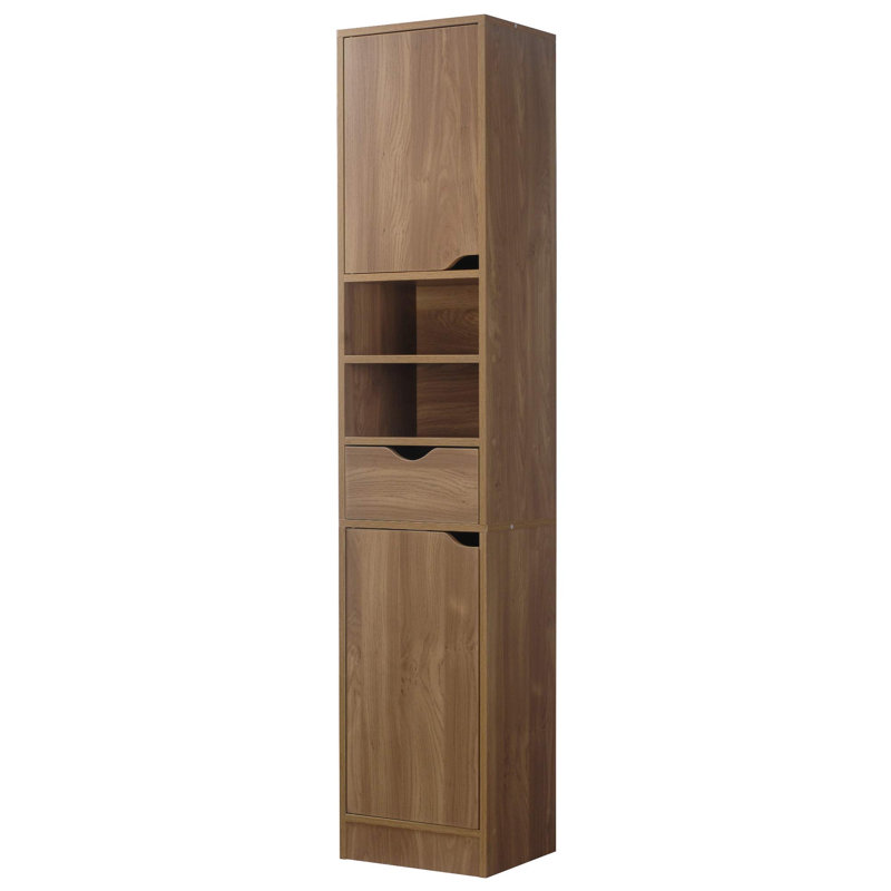 Achilina 35cm W x 170cm H x 29cm D Linen Cabinet, Bronze