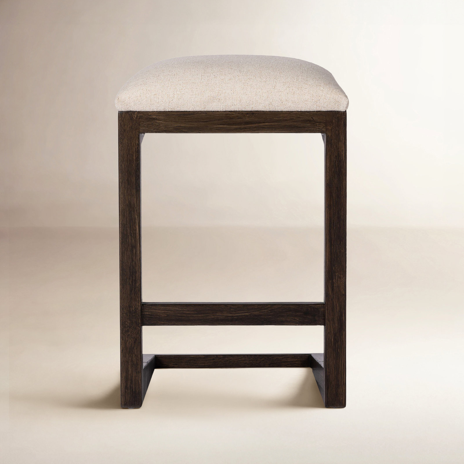 Cicily Bar Stool, Counter Stool (27" Seat Height), Sienna Brown Oak, Cream