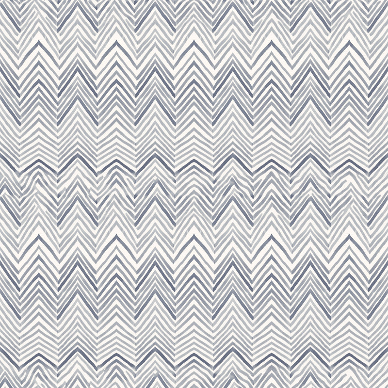 Susan Hable Chevron Wallpaper by Susan Hable, Blue