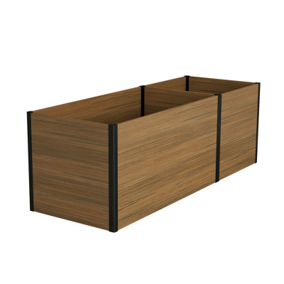 Lit de jardin surélevé modulaire avec pots à fleurs rectangulaires et carrés (pas de panneau inférieur)