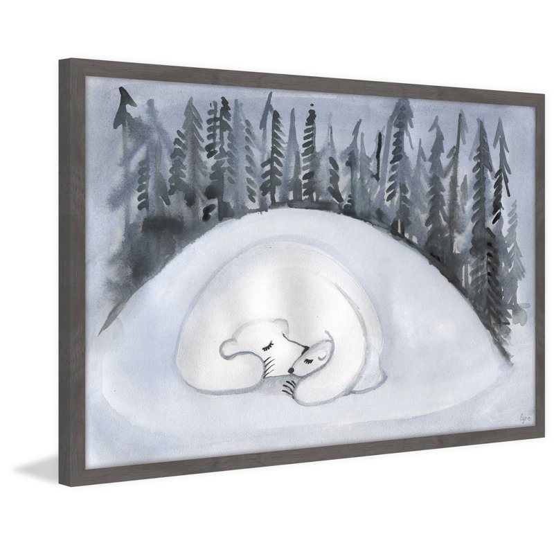 Bear Hibernation by Eyre Tarney - Single Picture Frame Painting, 61cm H x 91cm W x 4cm D