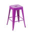 Tabouret de bar 24 po en métal sans dossier de 24 po de hauteur pour comptoir en fer industriel pour îlot de cuisine et salle à manger-130174412