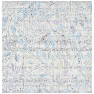 Basham Floral Hand Tufted Purple/Blue Area Rug