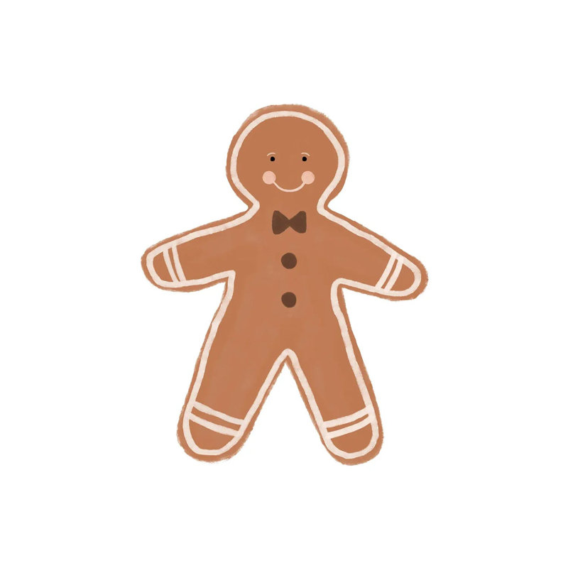 Gingerbread Man by Orara Studio - Wrapped Canvas Gallery-Wrapped Canvas Giclée, 30.48 cm H x 30.48 cm W