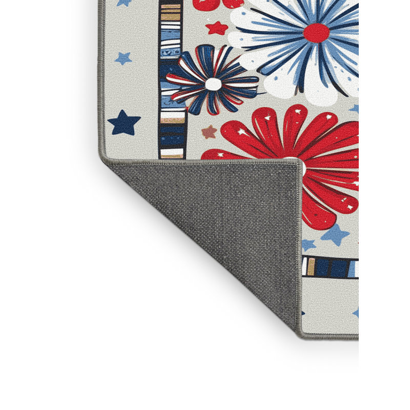 Tapis vacances des fêtes The Holiday Aisle®, Rectangle 5 pi x 7 pi