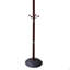 Portemanteau 73 po de hauteur chrome et bois, finition cerisier