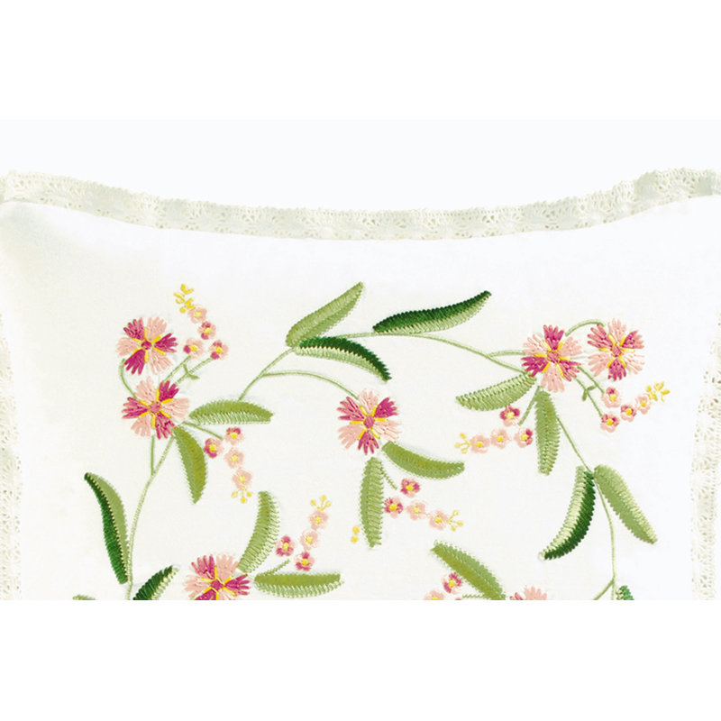Primavera Embroidered Throw Pillow