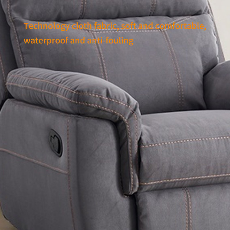 Ergonomically designed sponge lounge chair, Gray Leathaire