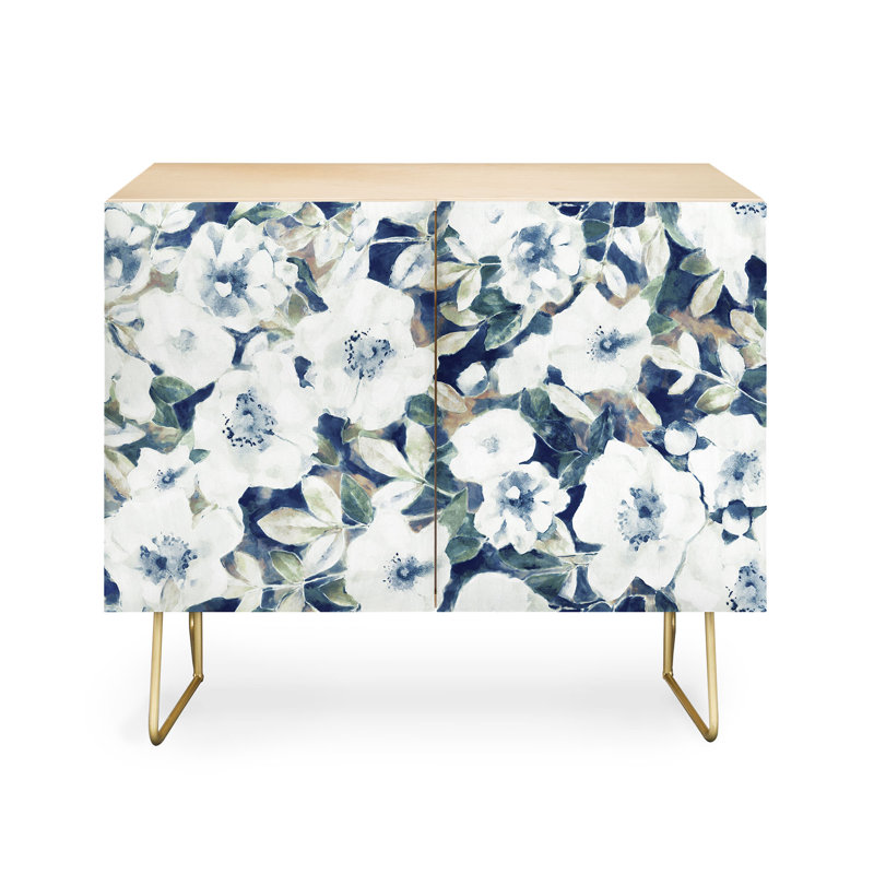 Buffet décoratif 2 portes Stephanne, Or