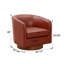 Fauteuil de fonction pivotant en cuir Caramel