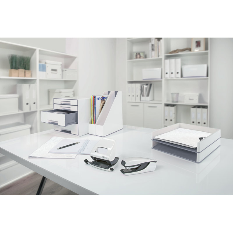 Wow Plastic Paper Organiser, White/Grey
