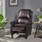  Faux Leather Pushback Club Recliner Compact Single Warm Red Upholstered Chair for Living Room Bedroom