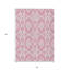 Tapis intérieur lavable à motif de treillis rose et ivoire 3 pi x 5 pi