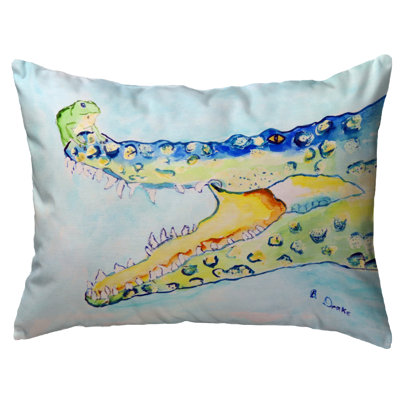  Crocodile and Frog Indoor/Outdoor Lumbar Pillow
