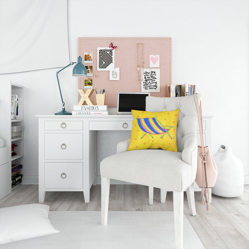 Coussin intérieur extérieur Beach Chair, Jaune