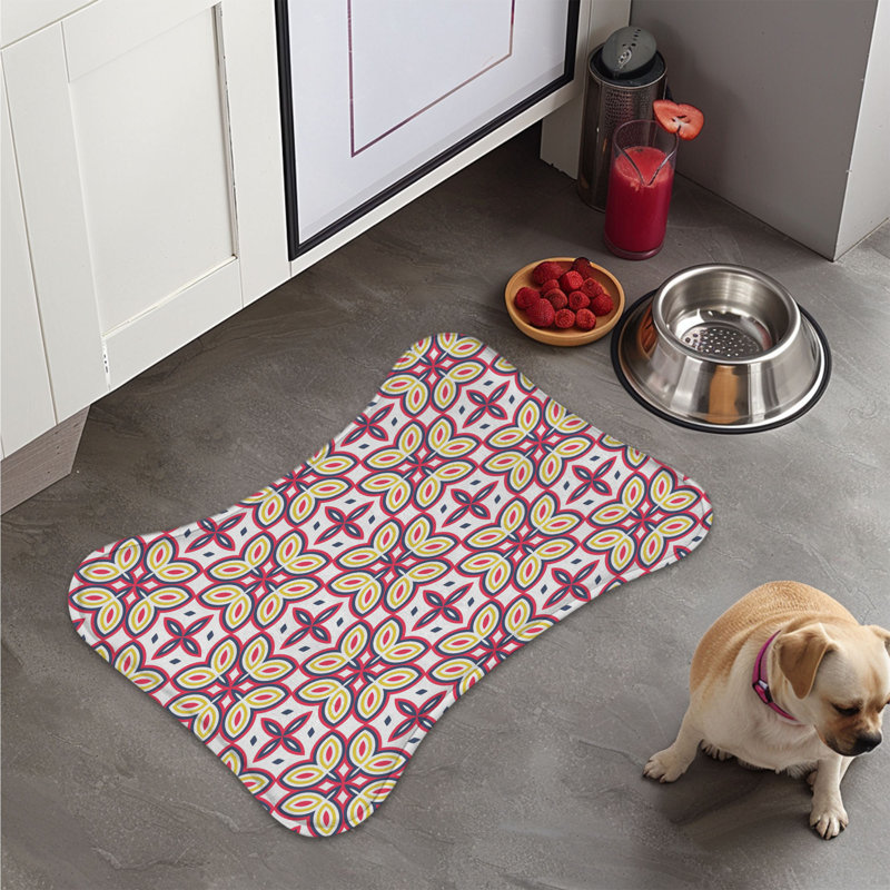 Tapis d'alimentation jaune en acajou - 1 pièce