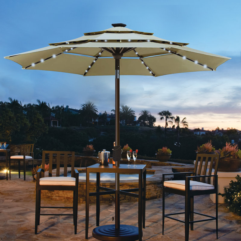 Parasol lumineux 9 pi Keensburg, Sable
