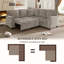 Canapé en L avec lit escamotable, canapé-lit modulaire avec rangement et chargement USB, idéal pour les petits espaces et pour se prélasser confortablement-2044787866