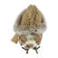 Faux Fur And Plaid Peachy Plush Standing Bird - 7.5"