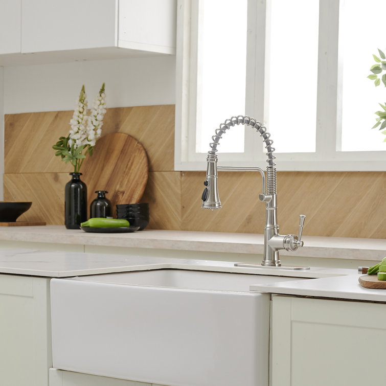 Pull Down Single Handle Kitchen Faucet with Accessories