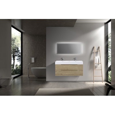  Combo T 47 Inch Double Basin Vanity With A Integrated Top