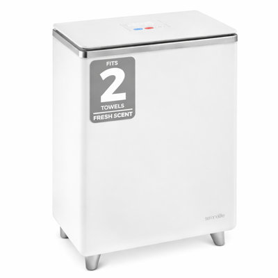 Serenelife Rectangular Towel Warmer Bucket - Large Capacity Single Touch Towel & Blanket Warmer (Silver)