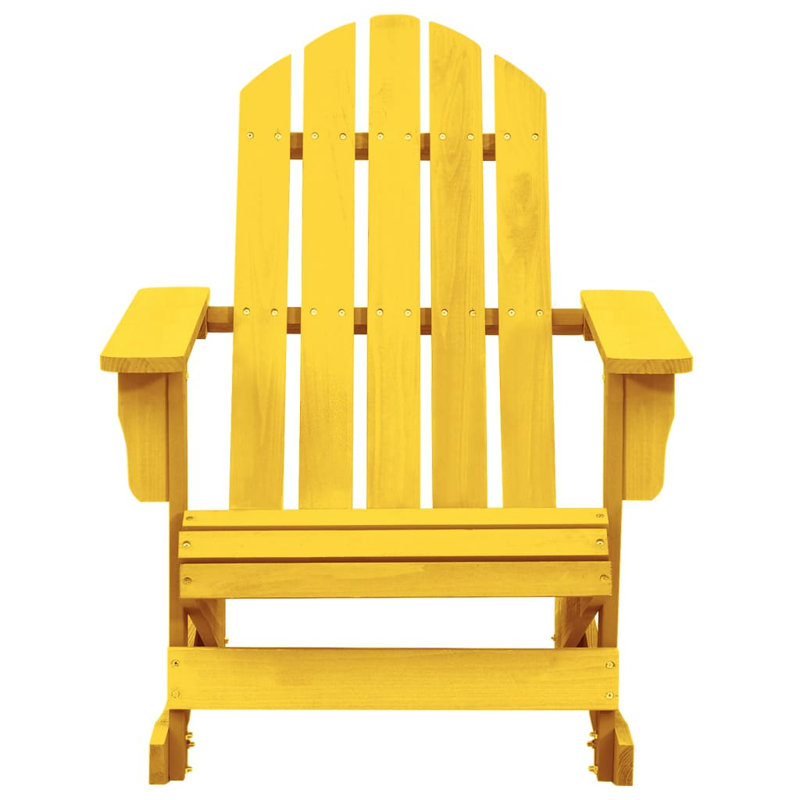 Adirondack Rocking Chair Lounge Patio Chair for Garden Solid Wood Fir, Yellow