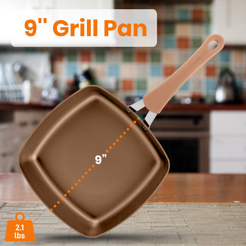 9.45'' Non-Stick Aluminum Grill & Griddle Pan