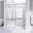 30 In. -60 In. W × 72 In. H Frameless Shower Door Single Sliding With 1/4 Thickclear Tempered Glass  In Chrome   |  Zinc Roller Rail System|   Stainless Steel Handle-121018407