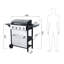 Barbecue au propane 34200Btu 4, grille de réchaud en acier inoxydable, table d'appoint pliable, flamme émaillée pour barbecue de cuisson extérieur et extérieur, sortie, grilles, système d'allumage