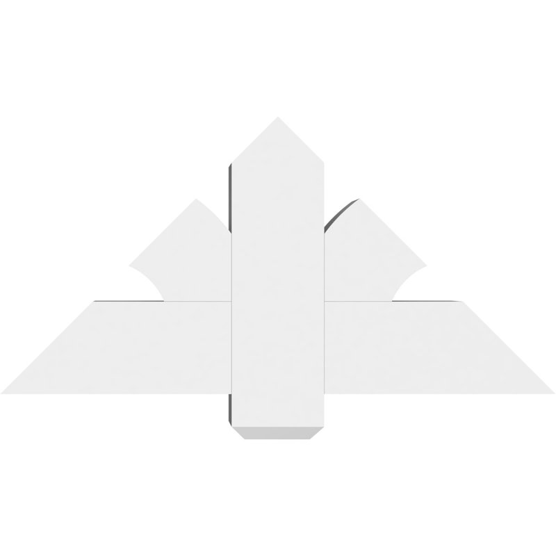 Support pour pignon en PVC Redmond, H 18 po x l 36 po (pas: 12/12), P 6 po x F 6 po