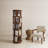 360° Rotating Solid Wood Bookshelf, Equipped with Brake Wheels, Allowing for Flexible Adjustment-28466079-16625576