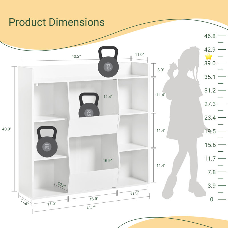 40.95'' H X 41.7'' W Book Display