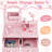 Kids Vanity Set And Mirror, Wooden Pretend Play Vanity Table And Chair Set For Girls With Stool, Drawer, Princess Makeup Dress-Up Toy For Toddlers 3+Year Old (Pink)-689638932