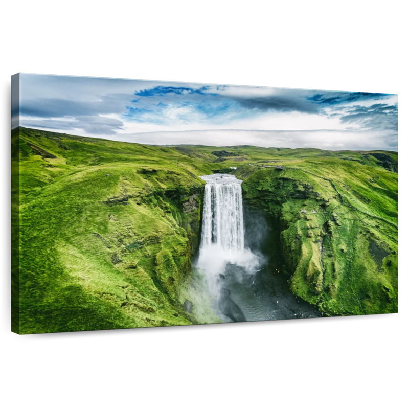 Alvord Iceland Skogafoss Waterfall, 32" H x 48" W